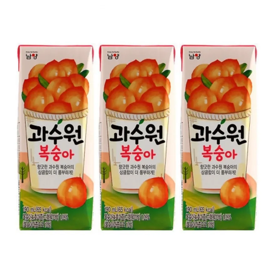남양 과수원 복숭아 190ml 24개 이미지