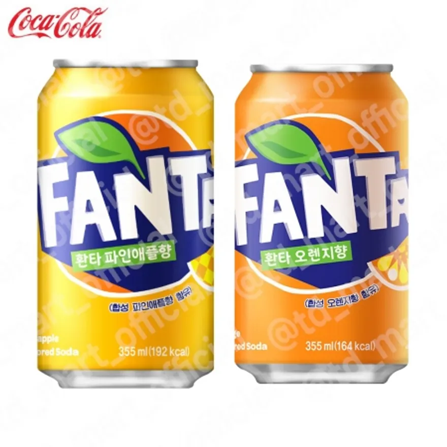 환타 (업소용) 350ml 파인애플맛 24개 + 오렌지맛 24개 이미지