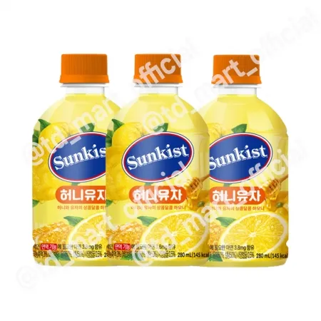 광동 썬키스트 허니유자 280ml 24개