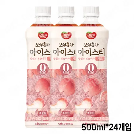 동원 보성홍차 아이스티 제로 복숭아맛 500ml 24개