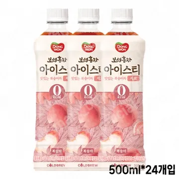 동원 보성홍차 아이스티 제로 복숭아맛 500ml 24개