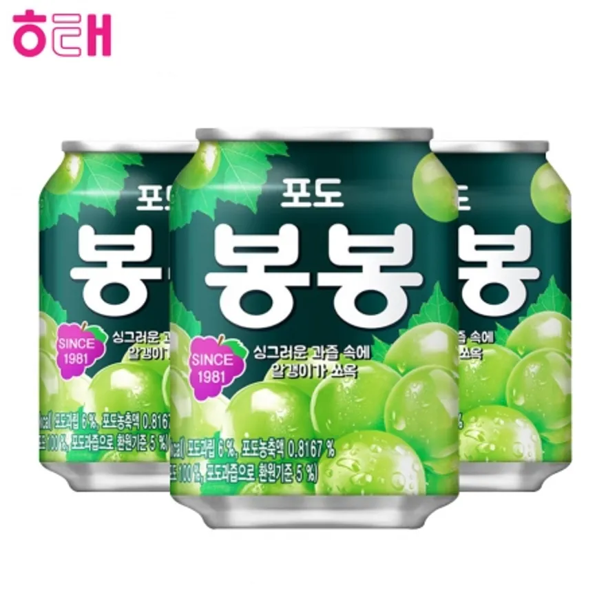 해태 포도봉봉 238ml 72개 이미지