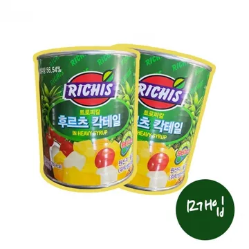 리치스 후르츠칵테일 통조림 850g 12개