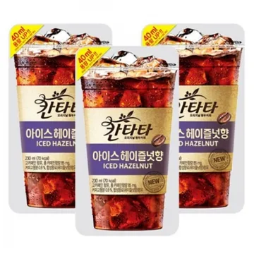칸타타 파우치 커피 아이스 헤이즐넛 230ml 50개
