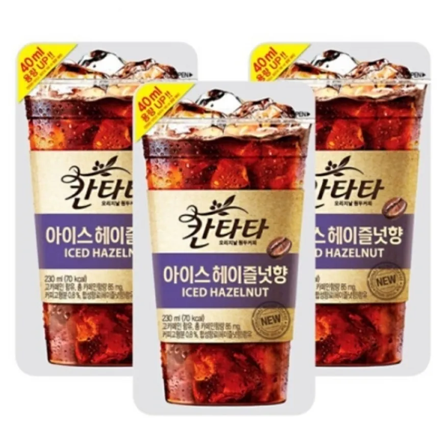 칸타타 파우치 커피 아이스 헤이즐넛 230ml 50개 이미지