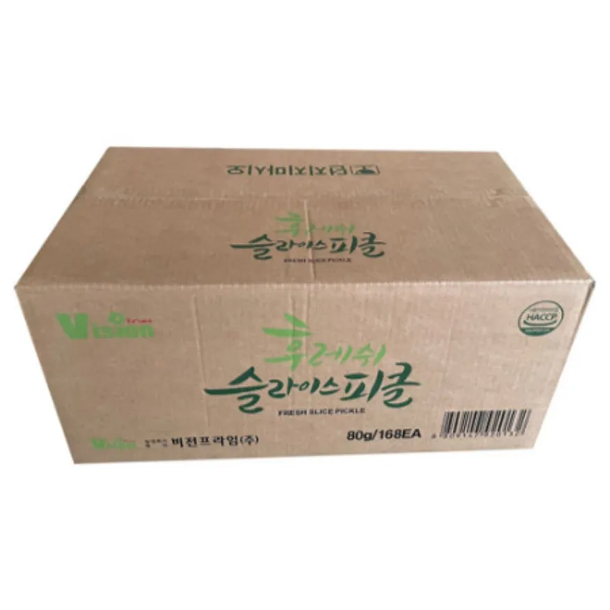 일회용 피클 국산 후레쉬 슬라이스 피클 168EA 이미지