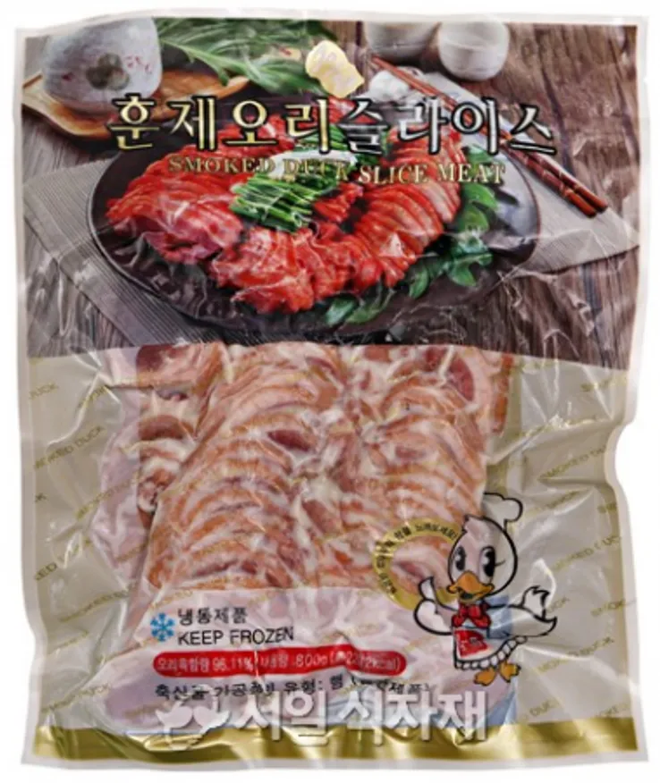 삼아 훈제 오리 슬라이스 800g (냉동) 스모크 고기 구이 바베큐 요리 안주 반찬 야식 이미지