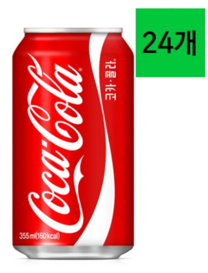 코카콜라 뚱 캔 업소용 355ml X 24개 1박스 청량 탄산 음료 이미지