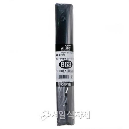 [오라이트] 재활용/쓰레기 비닐 봉투 검정 B63 (100매)