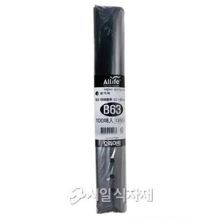 [오라이트] 재활용/쓰레기 비닐 봉투 검정 B63 (100매)