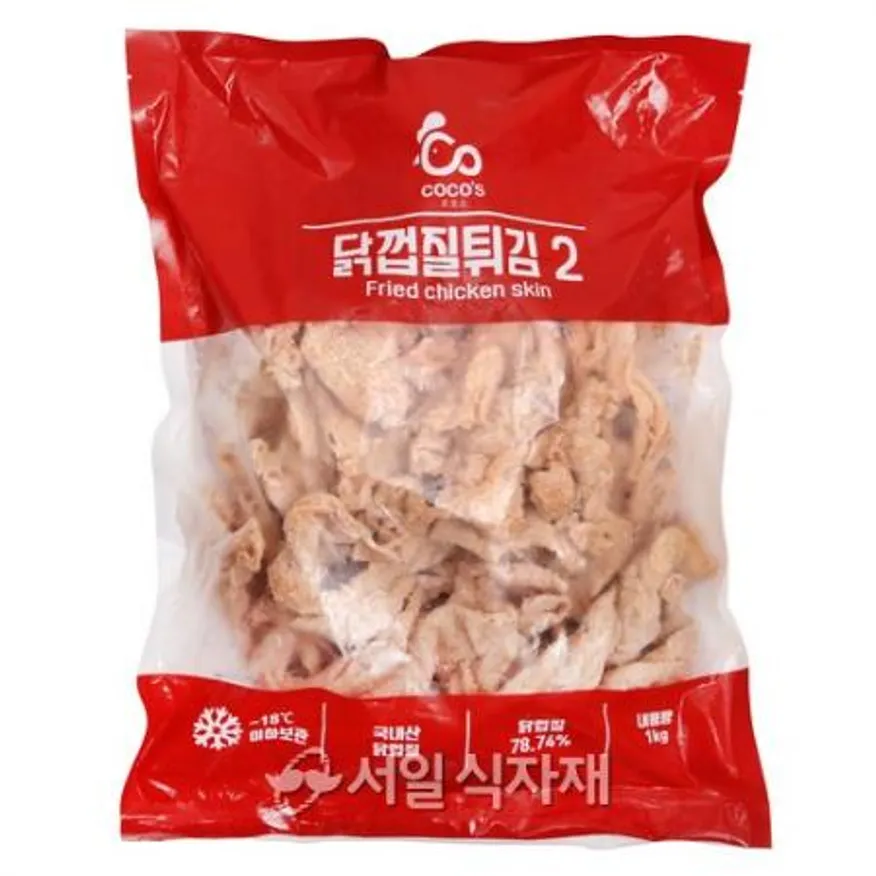 코코스 닭 껍질 가죽 스킨 튀김 1kg 이미지