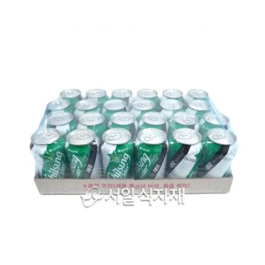 칠성 사이다 뚱 캔 제로 업소용 355ml X 24개 1박스 청량 탄산 음료 이미지