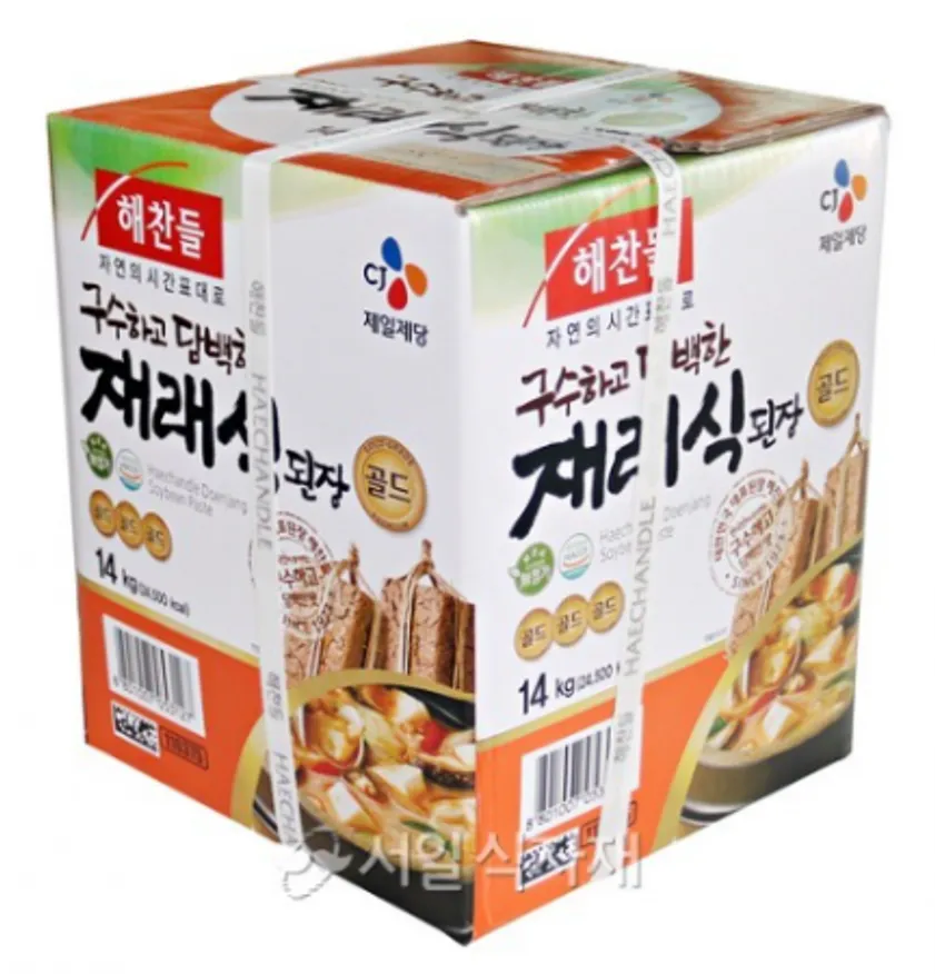 해찬들 구수하고 담백한 재래식 된장 골드 14kg 이미지