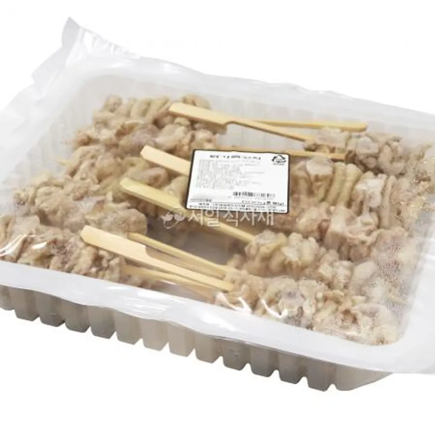 토담푸드 닭 가죽 껍질 스킨 꼬치 600g (20개입) 바베큐 구이 안주 간식 이미지