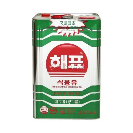 해표 식용유 대두유 콩기름 18L