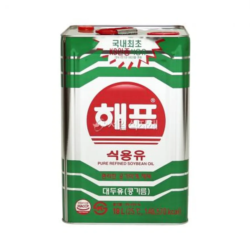 해표 식용유 대두유 콩기름 18L 이미지
