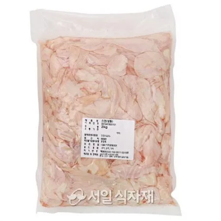 다우린 냉동 닭껍질 닭스킨 국내산 2kg