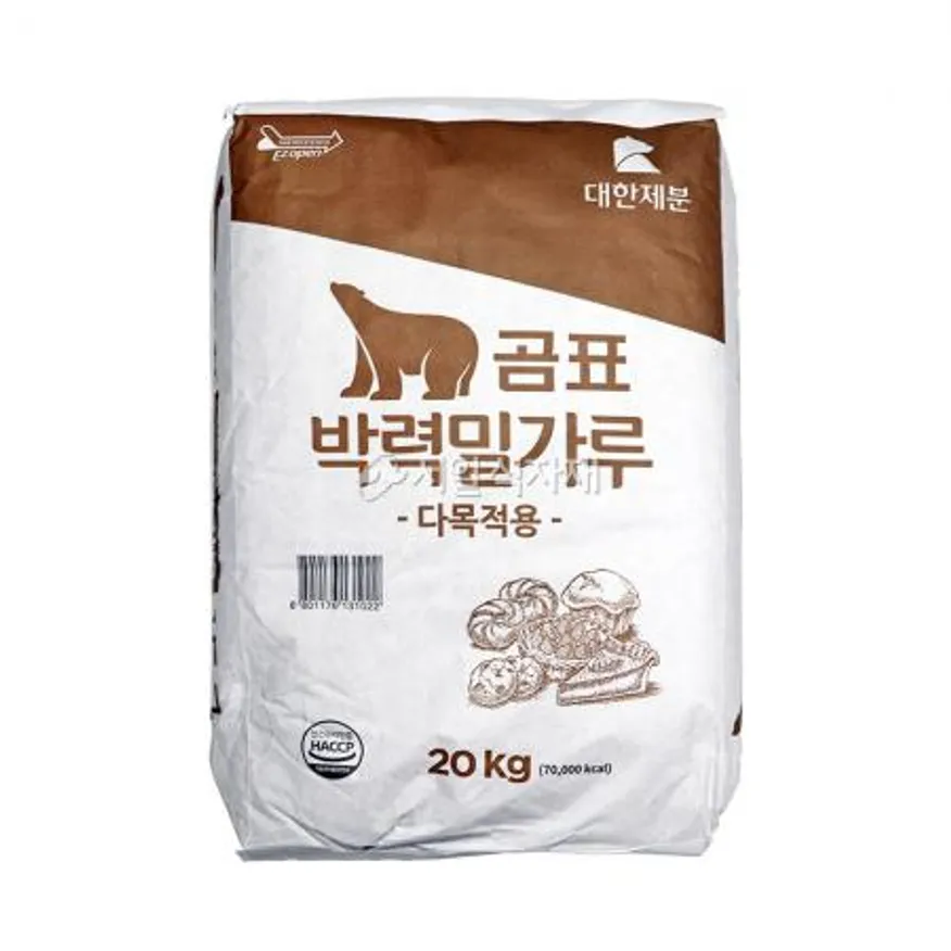 대한제분 곰표 박력 밀가루 다목적용 업소용 대용량 20kg 이미지