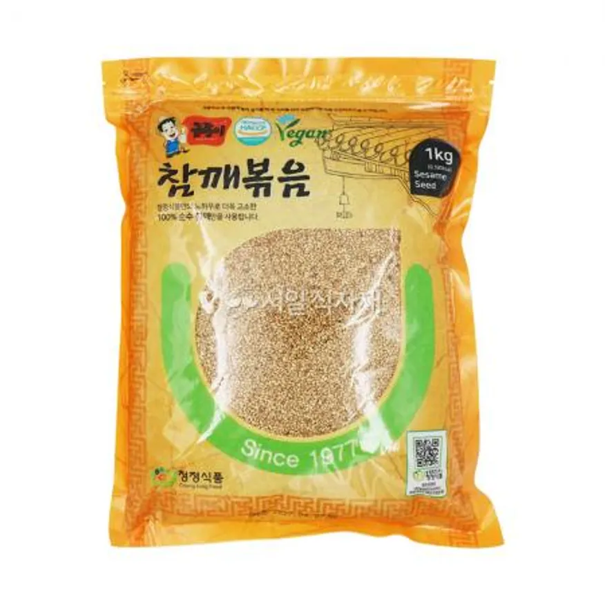 청정식품 금동이 참깨 볶음 1kg 볶은 통깨 이미지