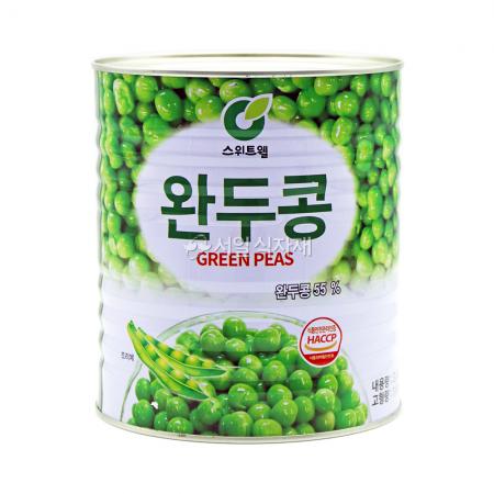스위트웰 완두콩 통조림 3kg