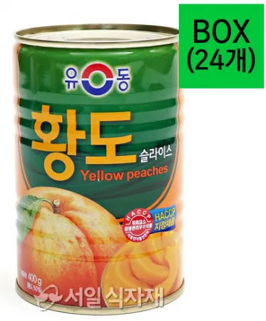 [유동] 황도 슬라이스 BOX 400gX24개