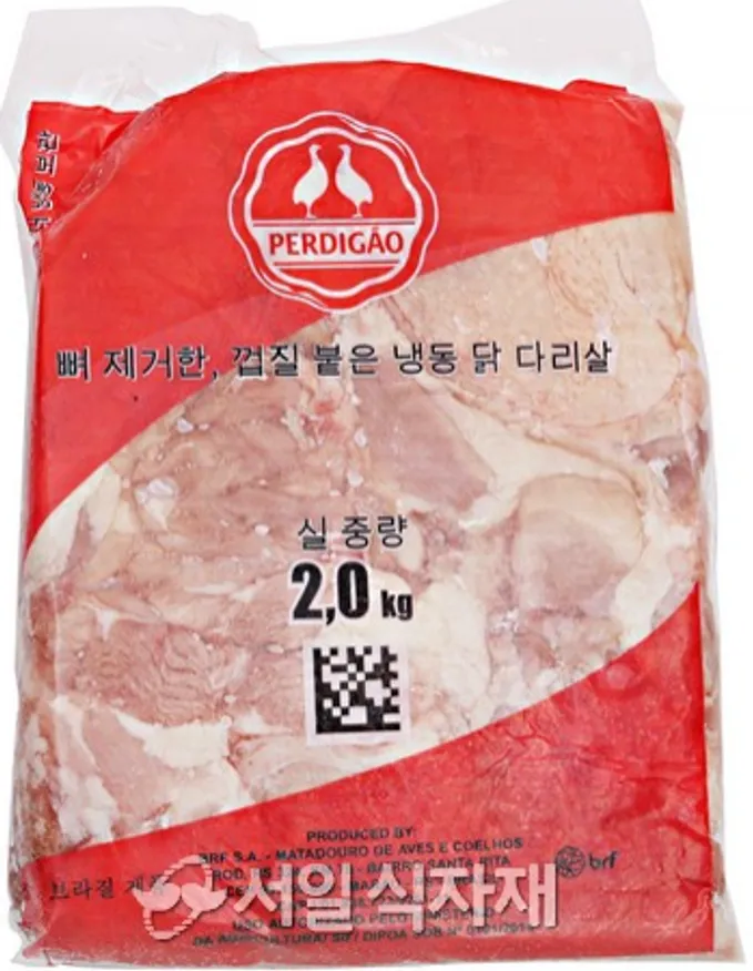 페르디가오 뼈 제거한 무뼈 순살 껍질 붙은 닭다리살 2kg (냉동) 닭 정육 고기 이미지