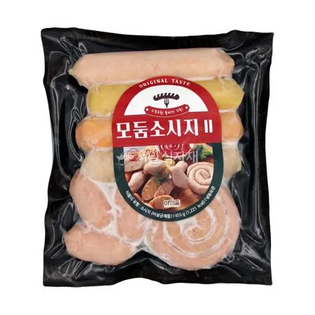 다인푸드 모둠 소시지 455g (냉동) 반찬 간식 안주 모듬 소세지 콤보 (구 남극)