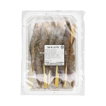 토담푸드 새우 꼬치 200g (10개입) 바베큐 구이 안주 간식