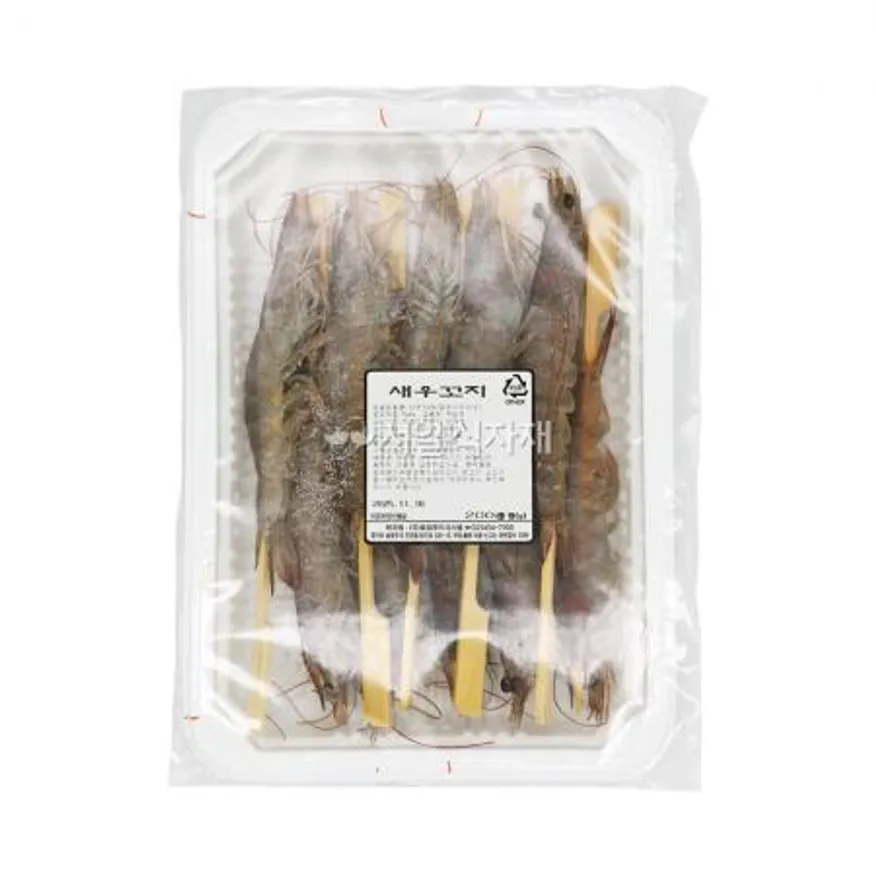 토담푸드 새우 꼬치 200g (10개입) 바베큐 구이 안주 간식 이미지