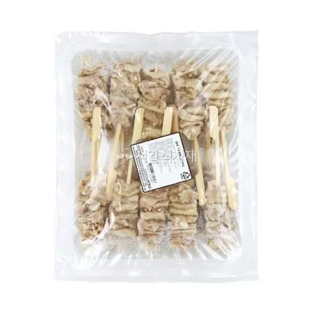 토담푸드 닭 가죽 껍질 스킨 꼬치 600g (20개입) 바베큐 구이 안주 간식