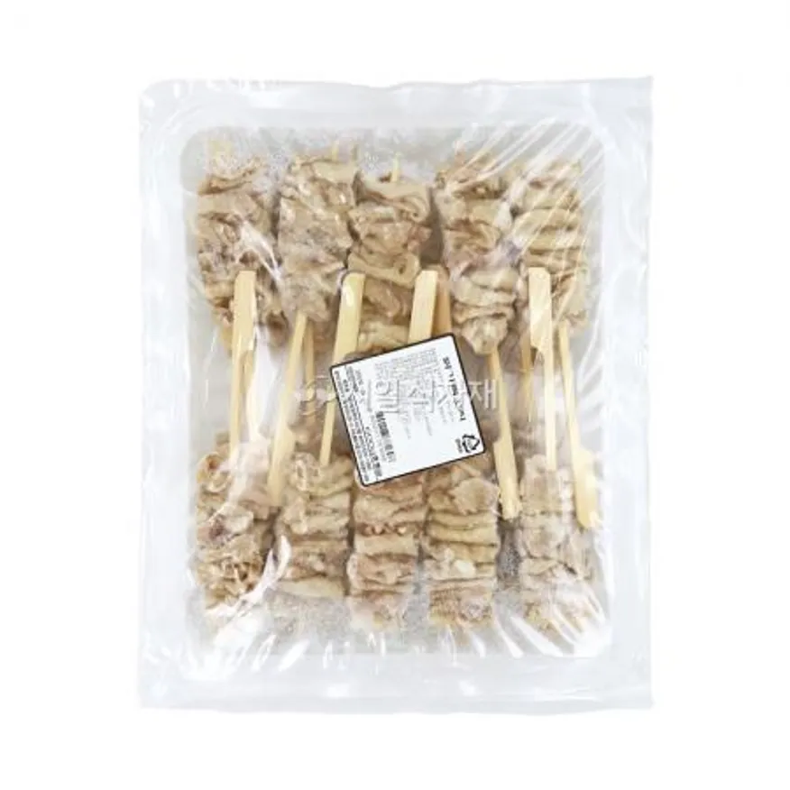 토담푸드 닭 가죽 껍질 스킨 꼬치 600g (20개입) 바베큐 구이 안주 간식 이미지