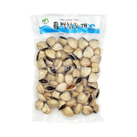 냉동 백합 해감 손질 조개 1kg (40-60)