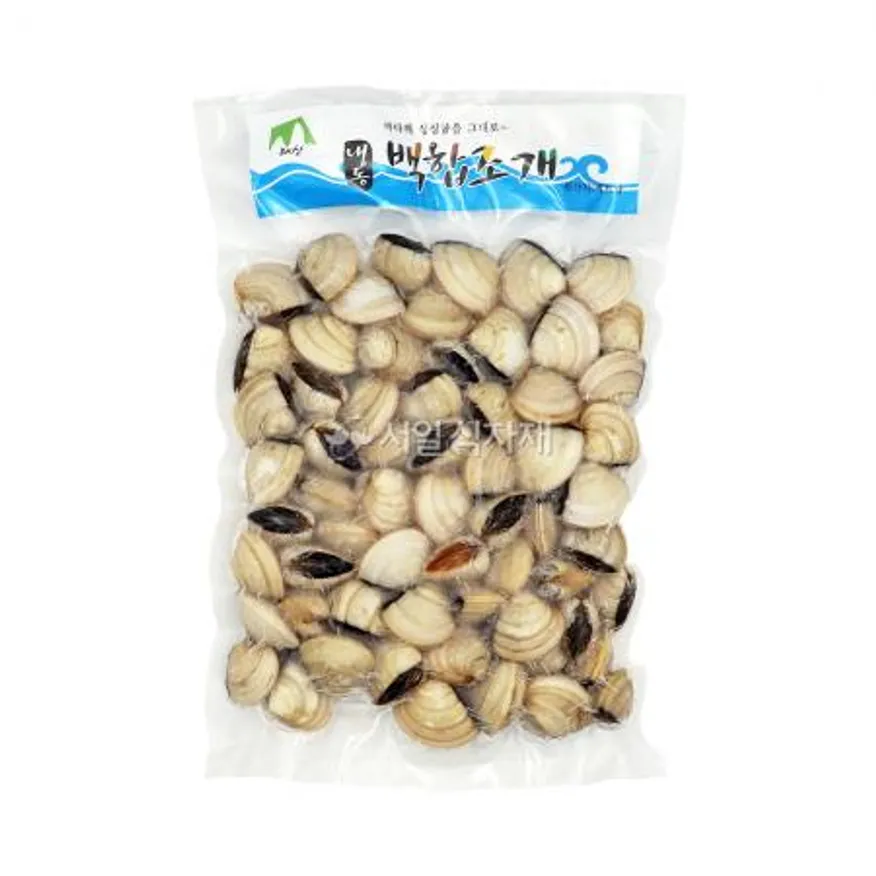 냉동 백합 해감 손질 조개 1kg (40-60) 이미지