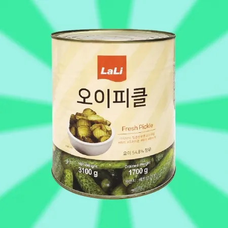 라리 오이피클 슬라이스 물결무늬 3.1kg 업소용 햄버거 샌드위치용 피클