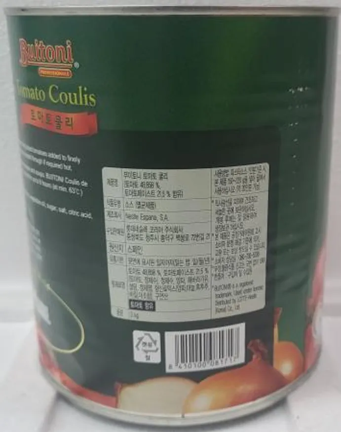 롯데 네슬레 부이토니 토마토 쿨리 소스 3kg 쿨리스 이미지