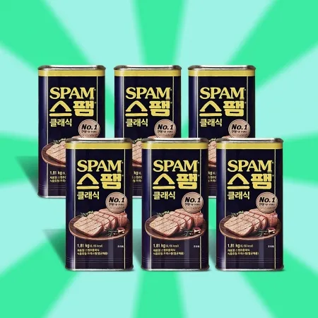 씨제이 스팸 대용량 1.8kg X 6개 1box 박스 스팸박스