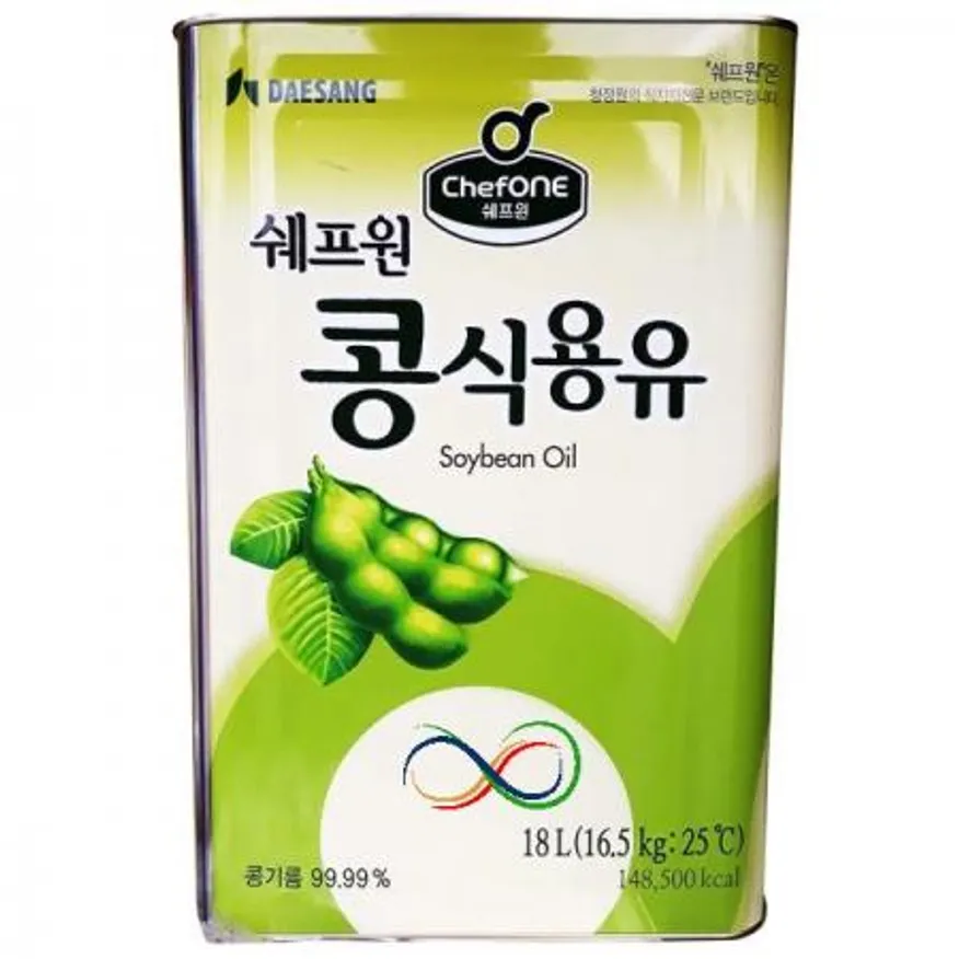 쉐프원 콩식용유 콩기름 18L/업소용/말통/대용량/국내 제조 이미지