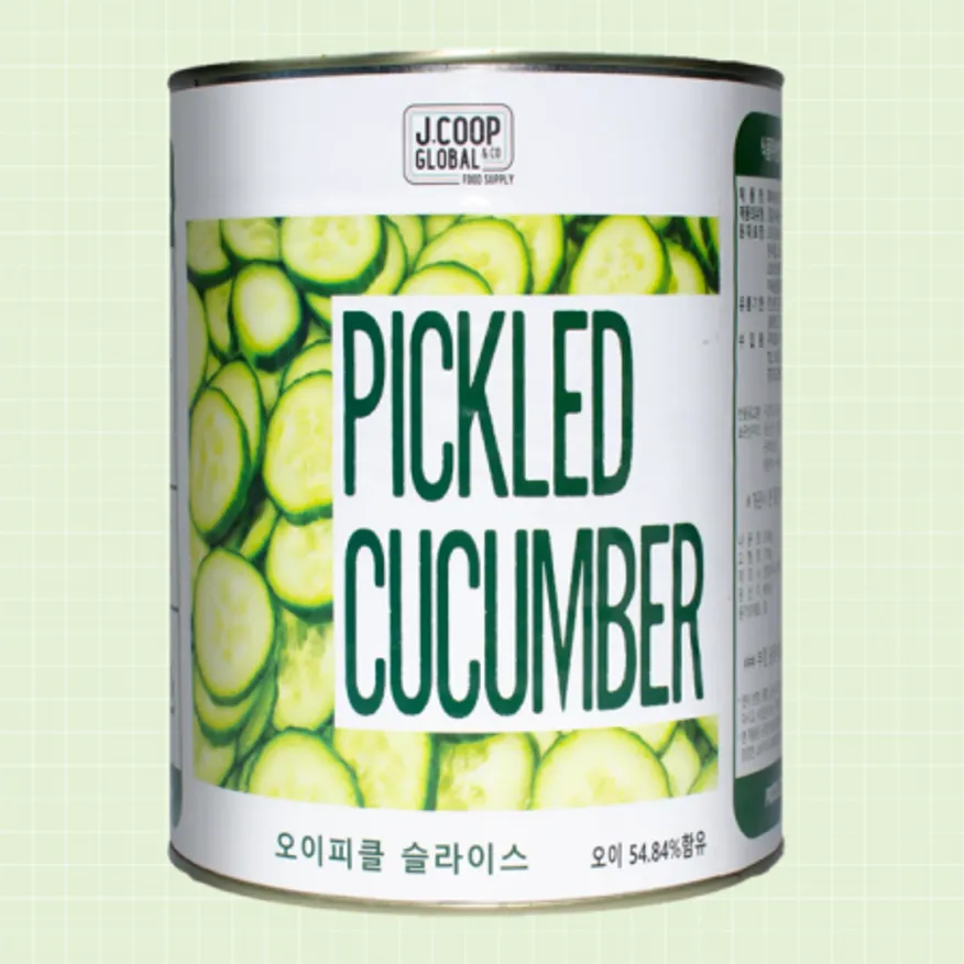 제이쿱 오이피클 슬라이스 3kg 피클통조림 민무늬 후레쉬 프레쉬 대용량 업소용 이미지