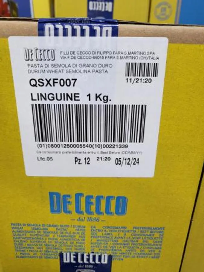 데체코 링귀니 7번 스파게티면 1kg 이미지