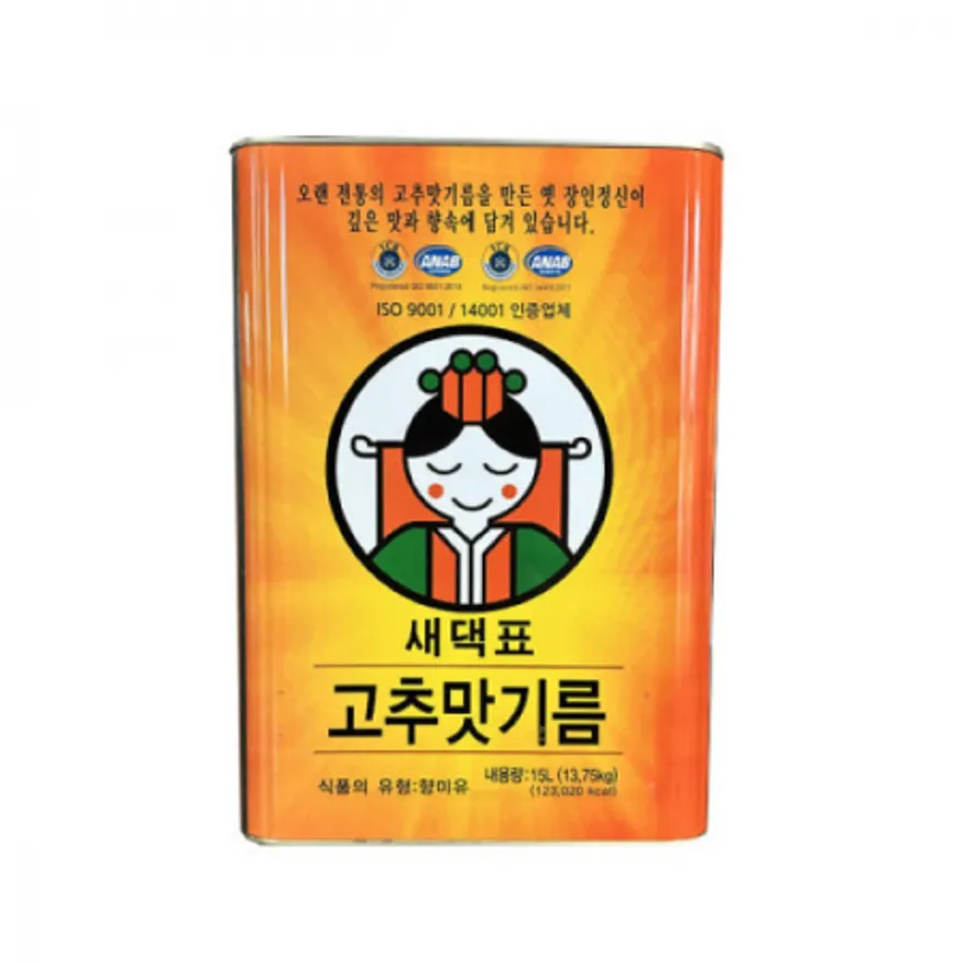 새댁표 고추맛기름 15L 새댁 고추기름 이미지