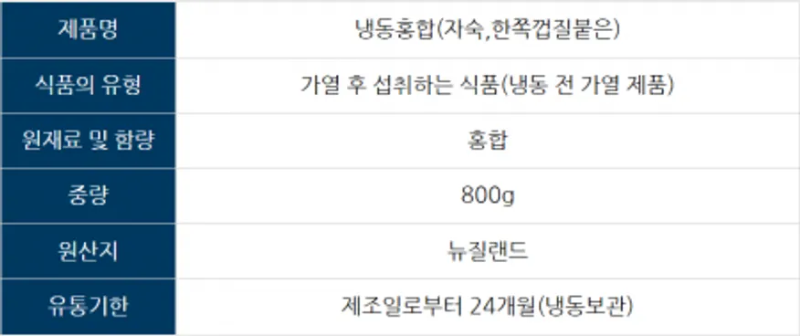 그린홍합 800g 반탈각 하프 초록입홍합 뉴질랜드(아이스박스 및 아이스팩1개 무료) 이미지