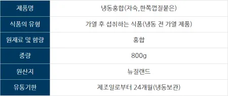 그린홍합 800g 반탈각 하프 초록입홍합 뉴질랜드(아이스박스 및 아이스팩1개 무료) 이미지