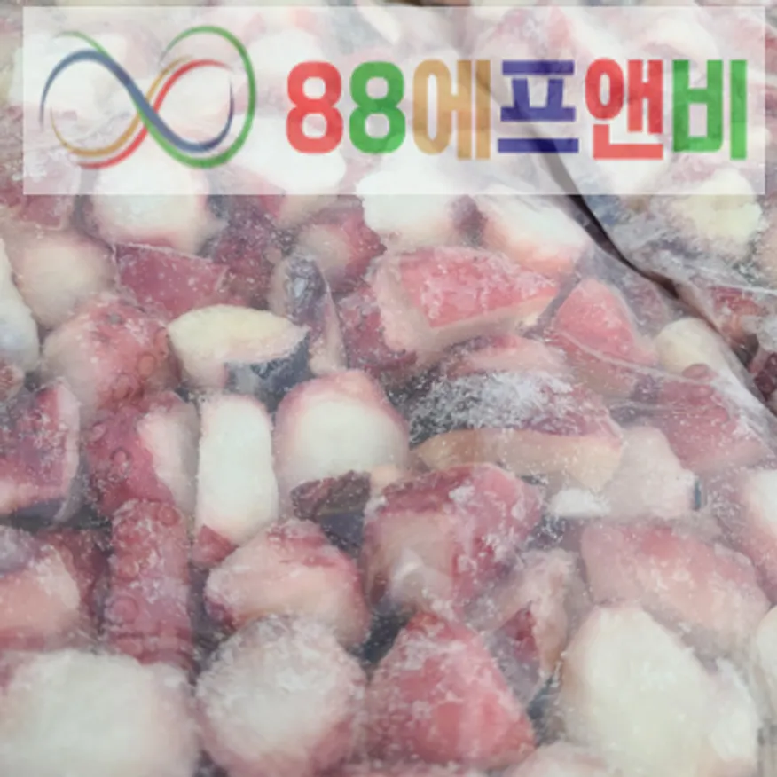 문어채 청크컷 1팩*1kg*10봉/1박스(10kg) 업소용 절단문어 타코야끼 이미지