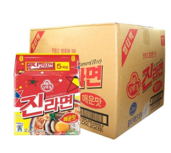 오뚜기 진라면 매운맛 120g 40개/얼큰한맛/봉지라면, 라면 이미지