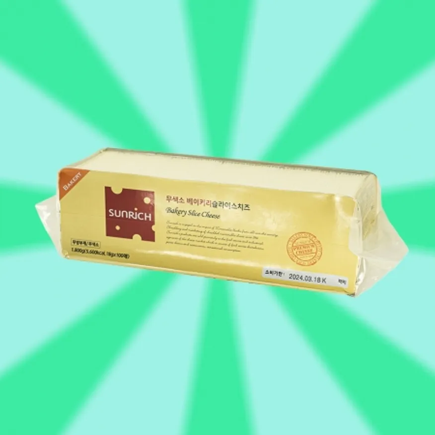 썬리취 무색소 베이커리 체다 슬라이스 치즈 1.8kg (100매) 냉장 단일상품 이미지