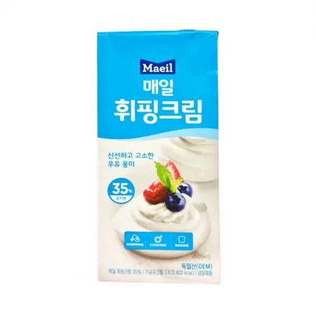 매일유업 휘핑크림 35% 1L  매일우유생크림 휘핑 코스트코