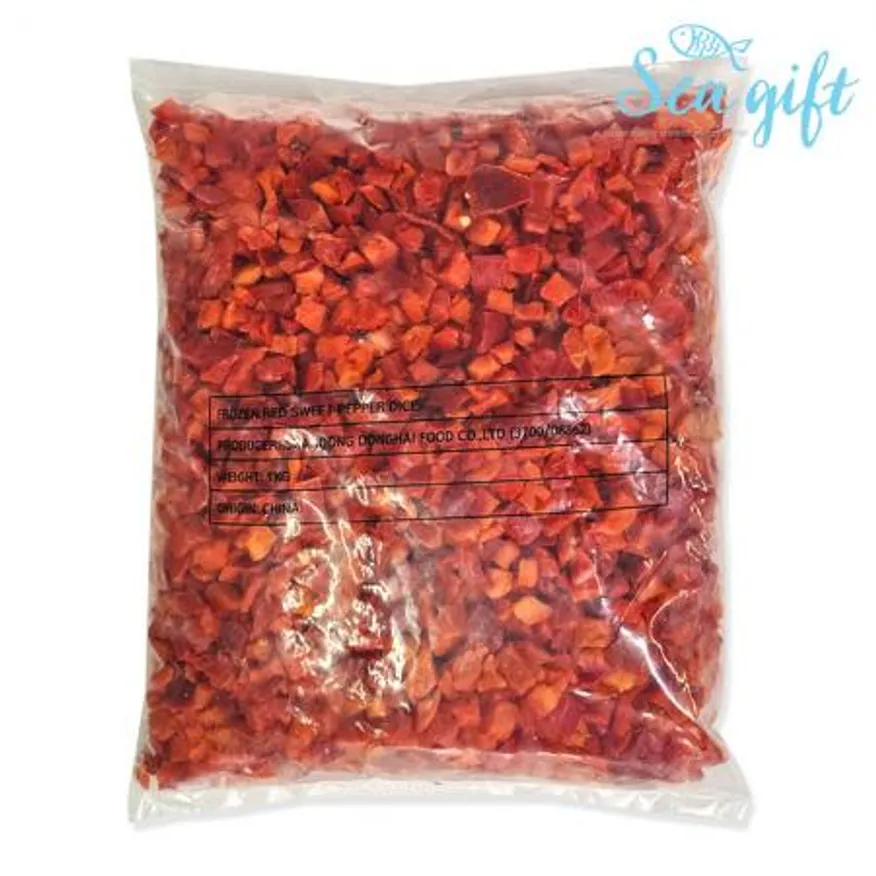 냉동 홍 피망 다이스 1kg 손질 야채 간편 채소 볶음 적피망 이미지