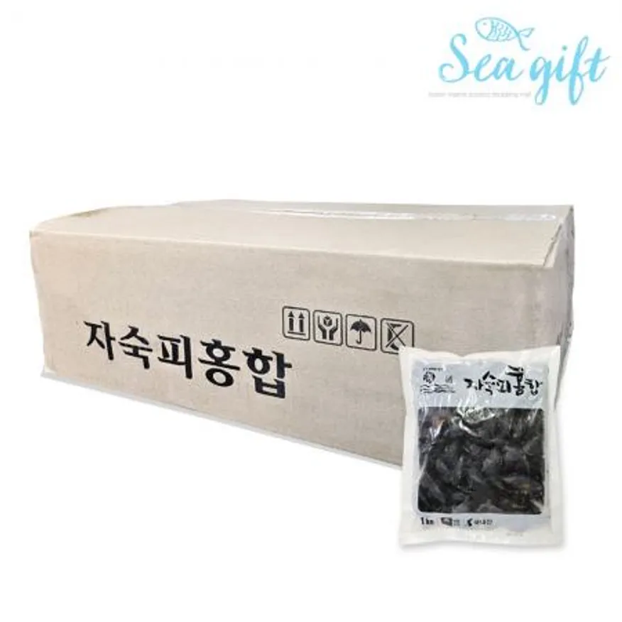 냉동 피홍합 10kg(1kg x 10팩) 손질 간편 홍합탕 짬뽕 업소용 벌크 이미지