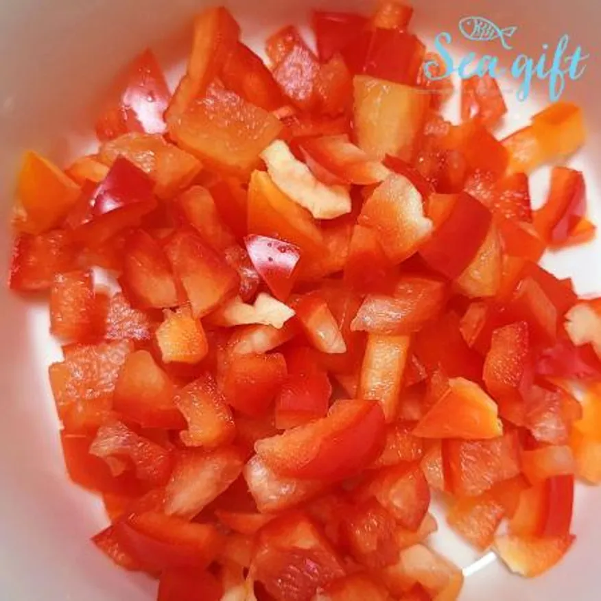 냉동 홍 피망 다이스 1kg 손질 야채 간편 채소 볶음 적피망 이미지