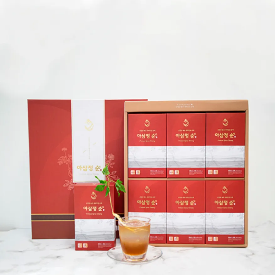 아삼정순: 산양삼을 품은 새싹인삼 순액 패키지 이미지